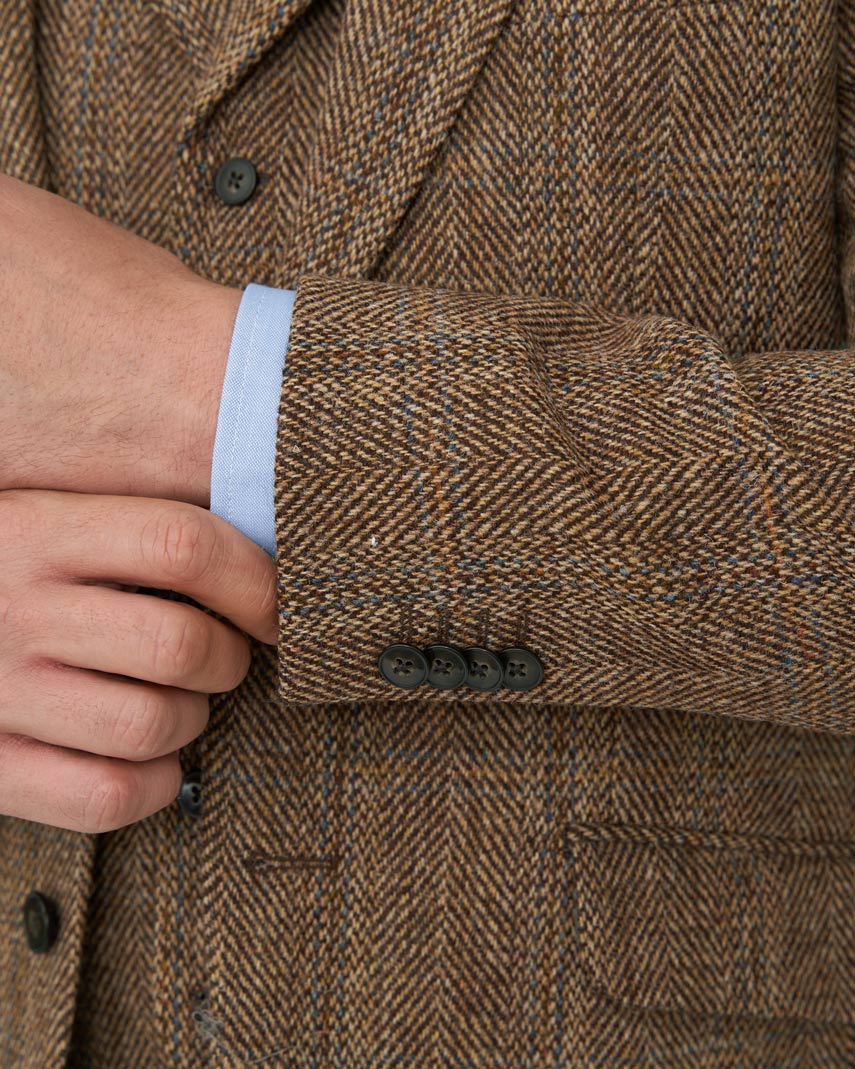 Harris Tweed Sakko ''London'' in Herringbone Check - Wellington of Bilmore