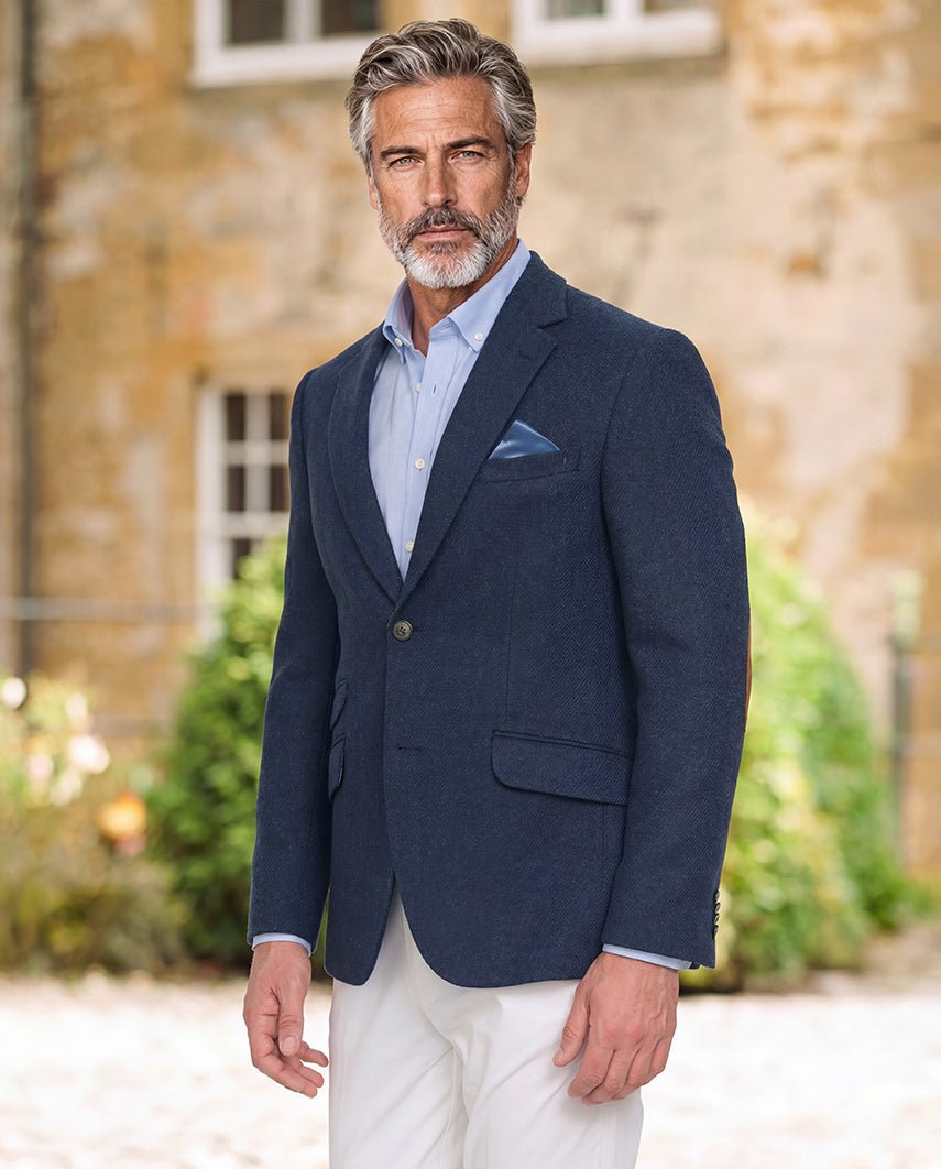 Harris Tweed colbert "London" in ink blue, productkaart