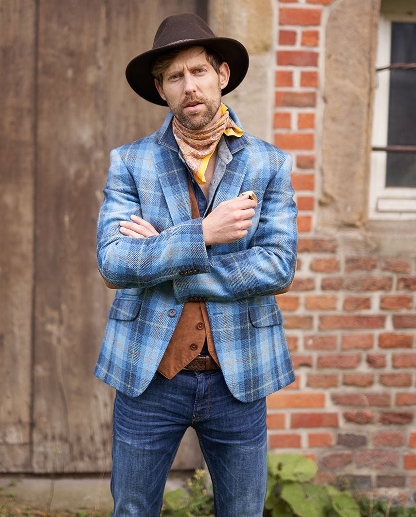 Harris Tweed Sakko ''London'' in jeans herringbone - Wellington of Bilmore