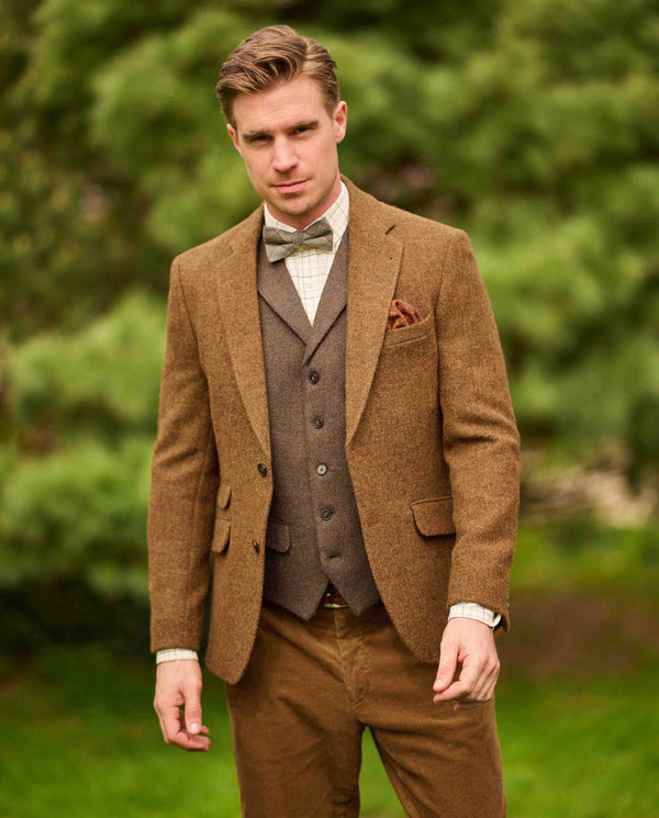 Harris Tweed colbert "London" in multicolor rust
