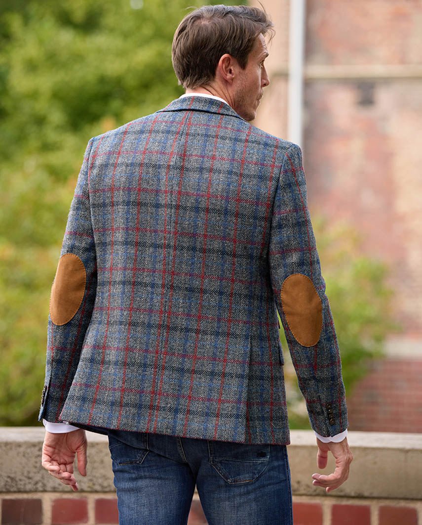 Harris Tweed colbert "London" in royal check - Wellington of Bilmore