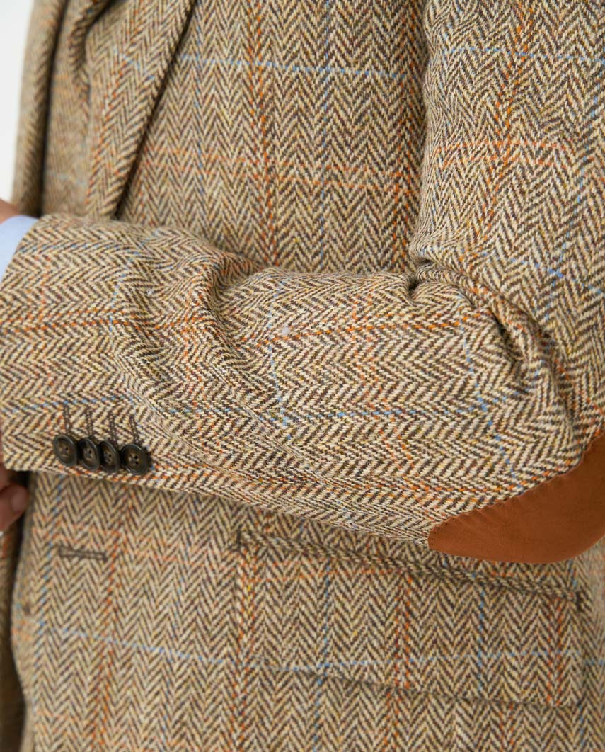 Harris Tweed Sakko ''London'' in sand herringbone - Wellington of Bilmore