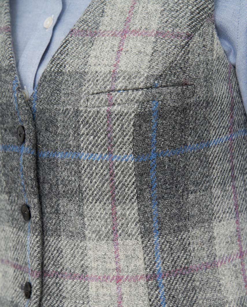 Harris Tweed Weste ''Lea'' in Queen Check - Wellington of Bilmore
