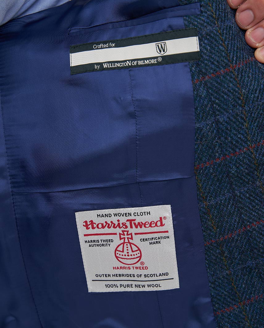 Harris Tweed Weste "Wales" in royal navy tweed - Wellington of Bilmore