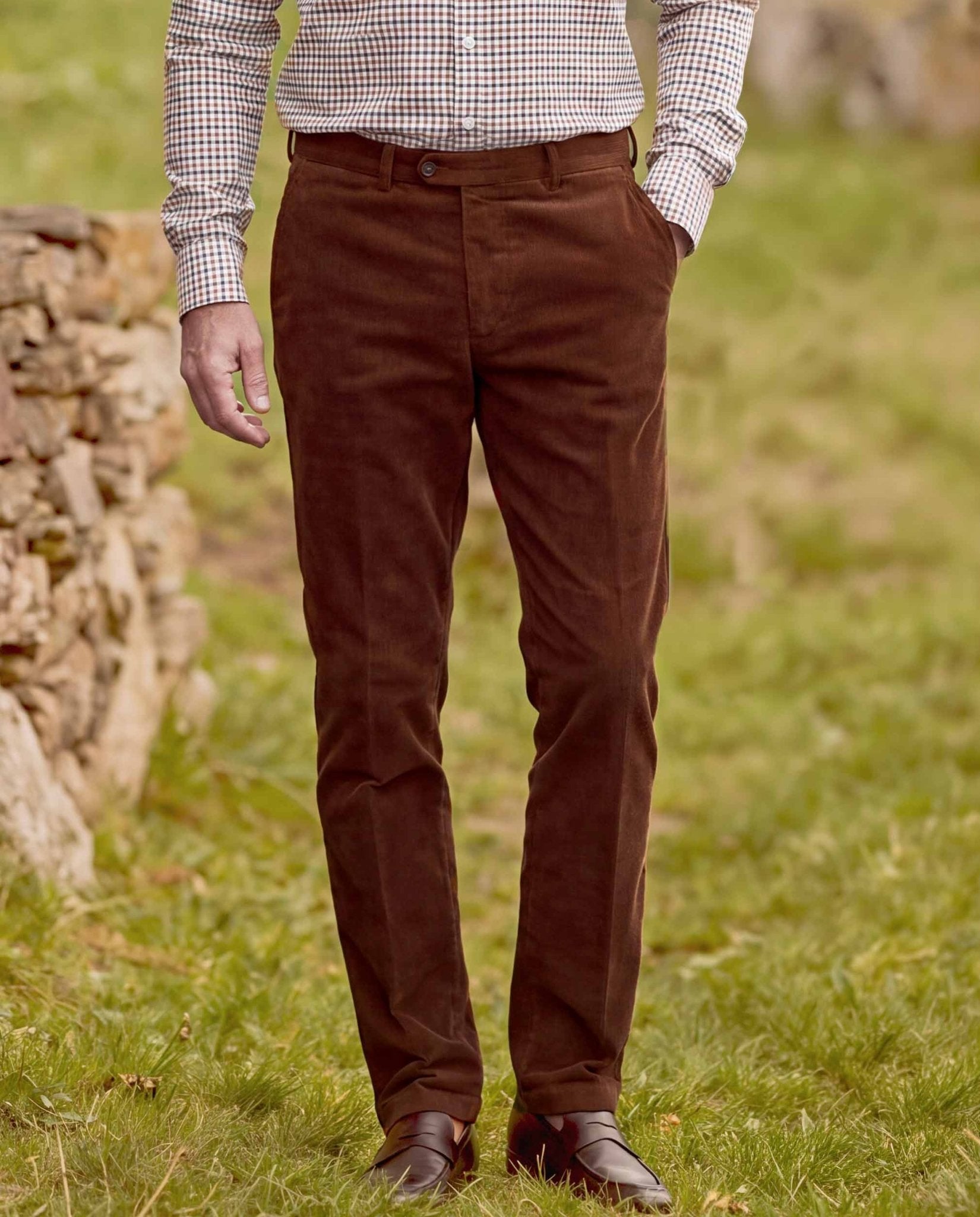 Herren Genua Cordhose ''Mr. Bradley'' in braun - Wellington of Bilmore
