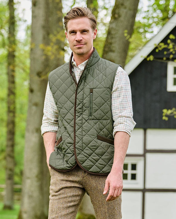 Heren bodywarmer "Charles" in olijfgroen