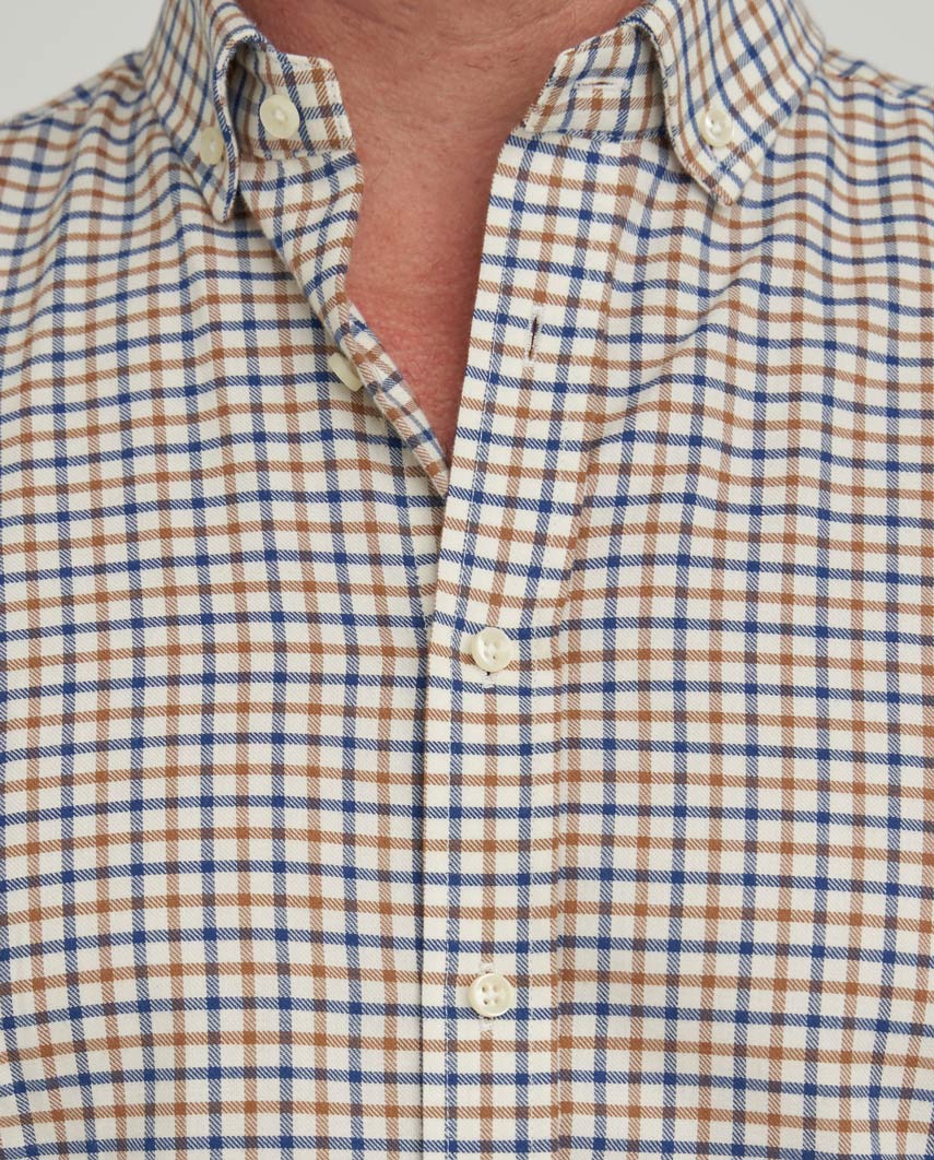 Herrenhemd ‚,Steward'‘ mit Button-Down-Kragen – bb check - Wellington of Bilmore