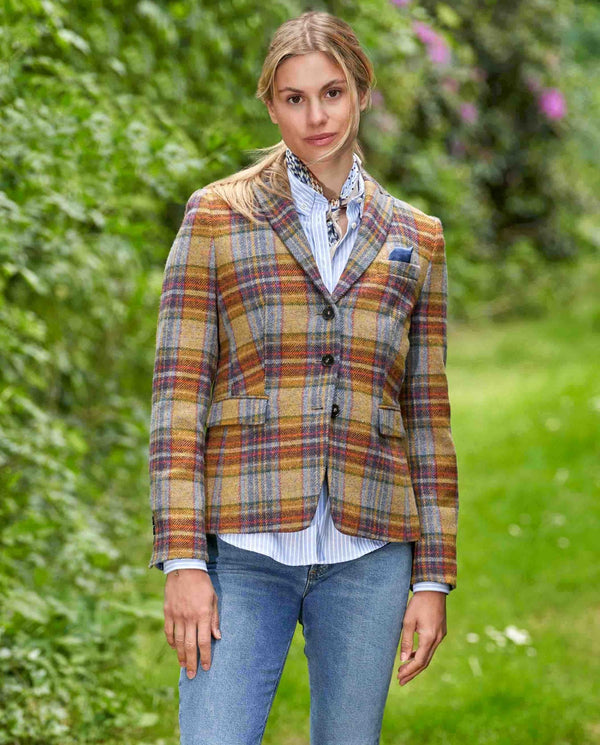 Magee tweed damesblazer "Ladiesclub" in multicolor Check
