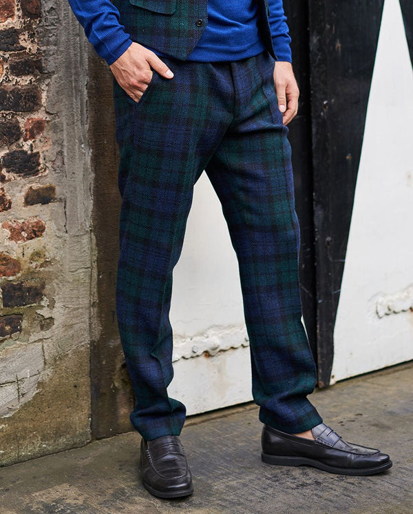 Mr. Miller - Harris Tweed broek in Blackwatch