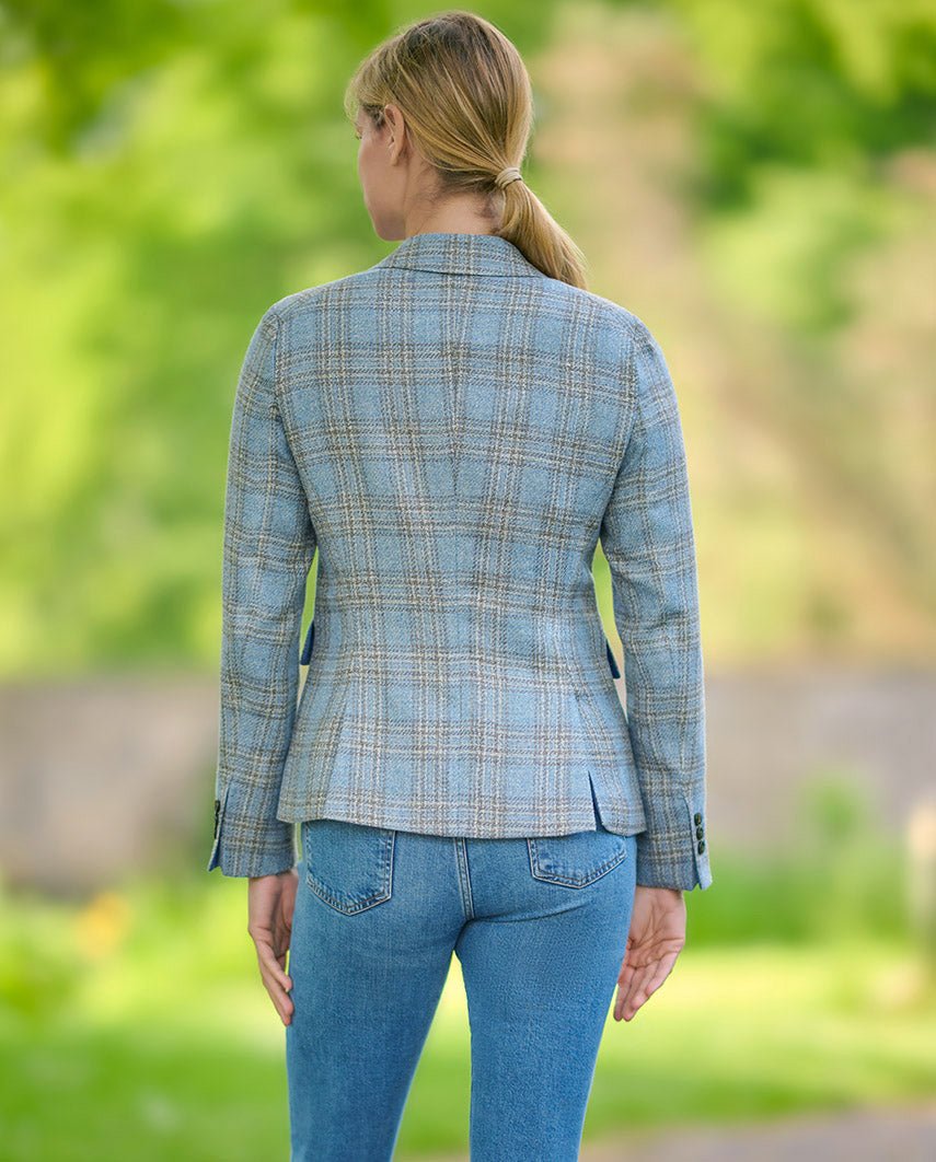 Sommerblazer ''Ladiesclub'' im karierten edlen Schurwoll - Mix - Wellington of Bilmore