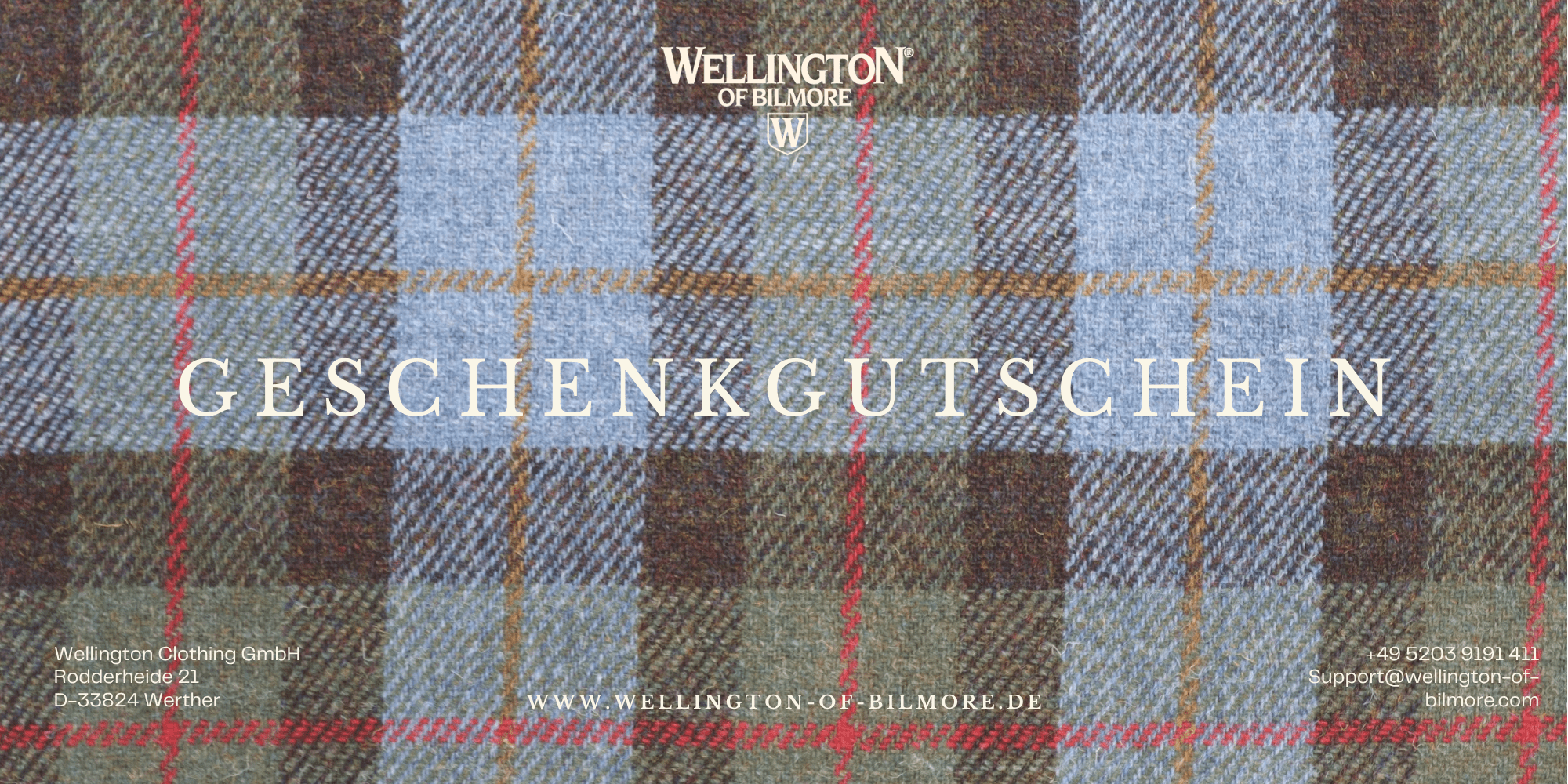 Wellington of Bilmore Geschenkgutschein (Brief) - Wellington of Bilmore
